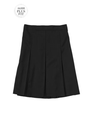 Plus Fit Crease Resistant Girls&#39; Traditional Skirt with Permanent Pleats & Stormwear&trade;